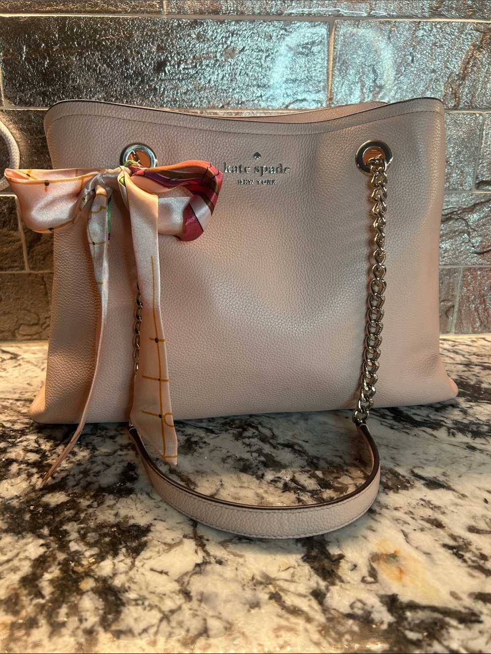 kate spade Blush Pink Double-Compartment Tote with Gold Hardware NWOT